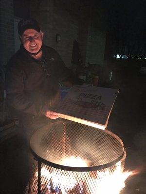 Wood fire pizza at the Heron !