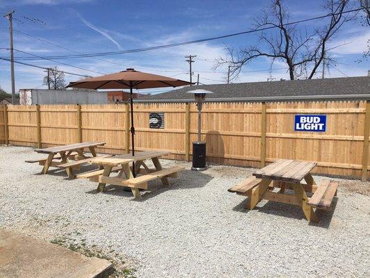 This is our beer garden