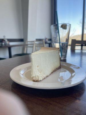 Cheesecake with an amazing view