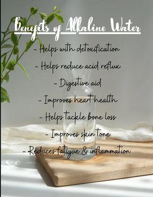 Alkaline water after every session to help your body Detox