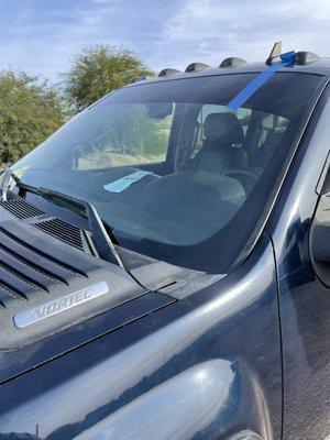 Windshield replacement and window visor strip tint in San Tan Valley, AZ.