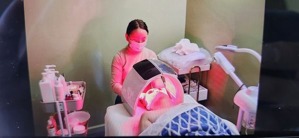 Our facial room and treatment