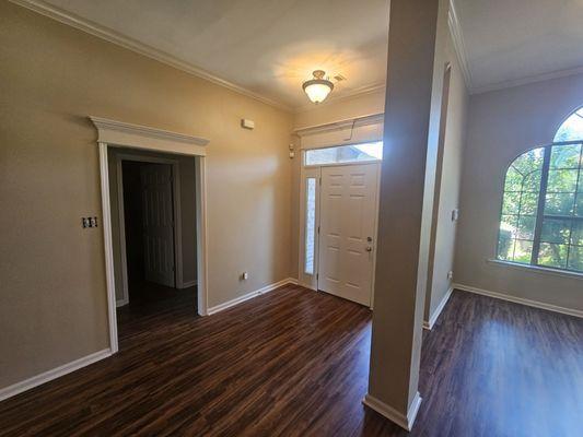 Entry, split bedroom hallway