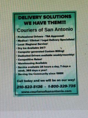 Couriers Of San Antonio