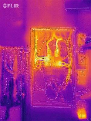 thermal image of electrical panel