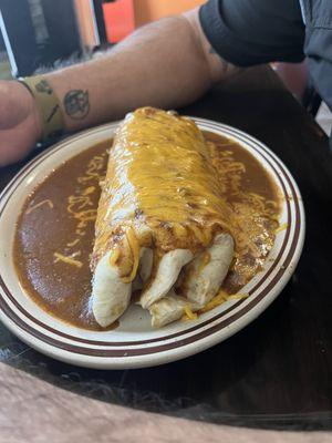 Wet fajita burrito