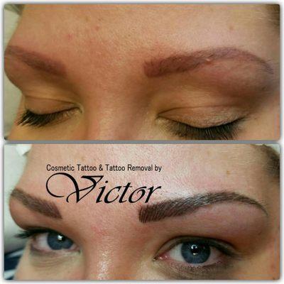 Filled-In Eyebrows with Hairstokes