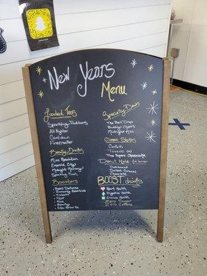 New Years Menu