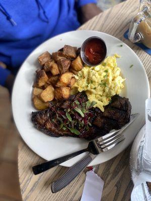 Steak and eggs