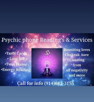 Psychic  reading and services.. call for info