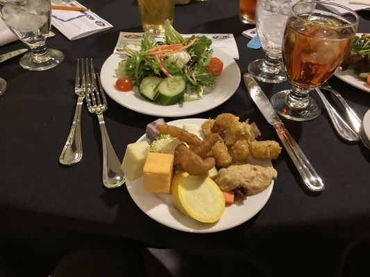 Appetizers and starter salad