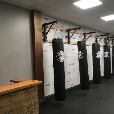 Boxing bag wall