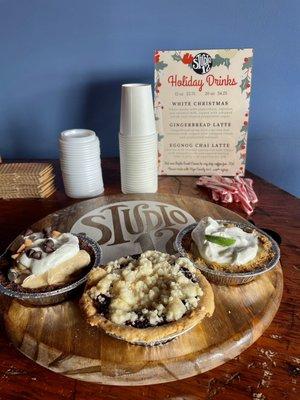 Pie flight and holiday menu