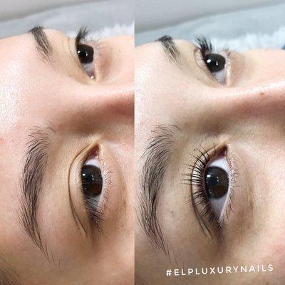 Let's make your lashes be more attractive with keratin lash lift+tint+Botox. Follow us on Instagram/FB page @elpluxurynails for more works