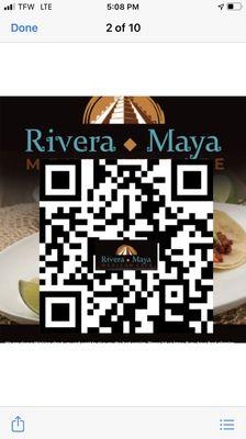 The menu of Riviera Maya Mexican cafe.