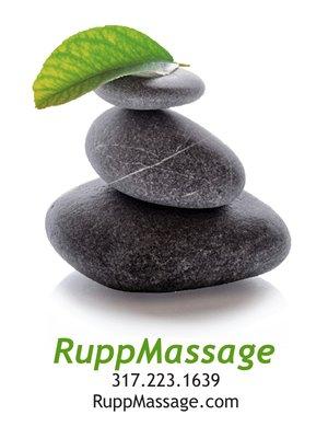 RuppMassage serves the greater Indy area and now offers online booking and online pre-pay, e-gift certificates, massage packages, and more!