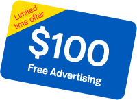 $100 Free Advertising Dollars for New Accounts