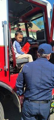 fire dept. visit for Road safety week