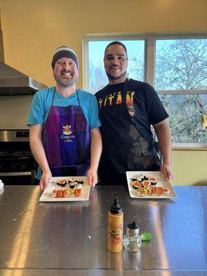 Sushi making class.