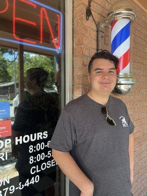 My son got one of the best haircuts at this barber