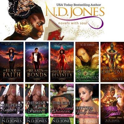 Black Fantasy and Contemporary Romance Novels by ND Jones, Kuumba Publishing Owner