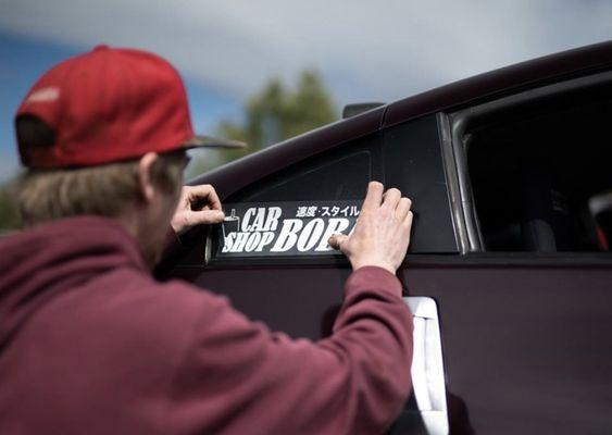 Carshop Boba Sticker at Aces High Rally