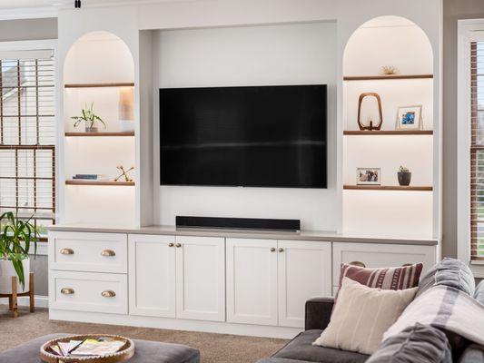 Fully custom entertainment center