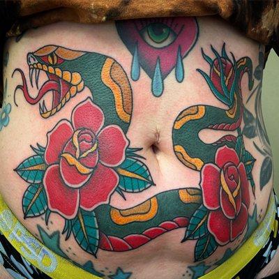 Stomach tattoo