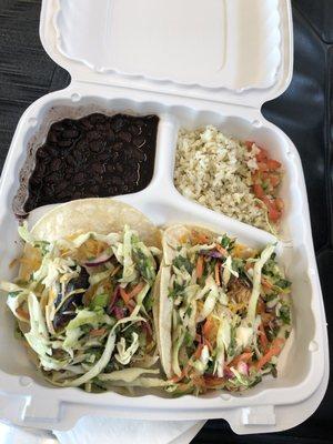 Fish taco combo.