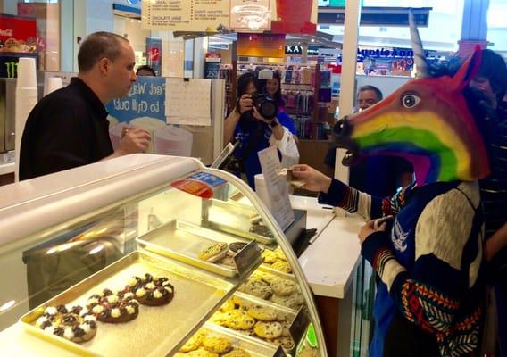 Another satisfied customer at King Cookie in the Paddock Mall Ocala, Florida.