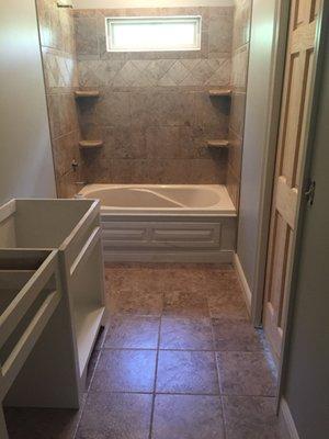 Guest Bath tile install