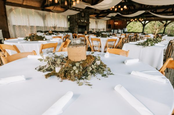 Table settings at one of our catered weddings!