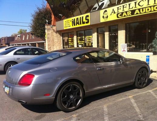 2008 Bentley Continental GT - custom back up camera, iphone 5 audio/video integration into factory navigation screen!