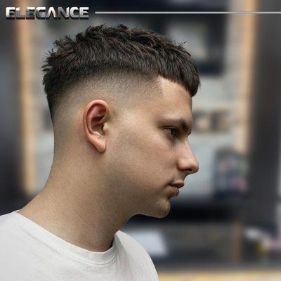 Hair cut with fade