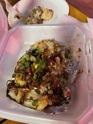 Baked potato with brisket