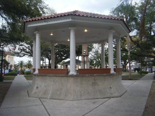 Gazebo.  Concerts are heard here.