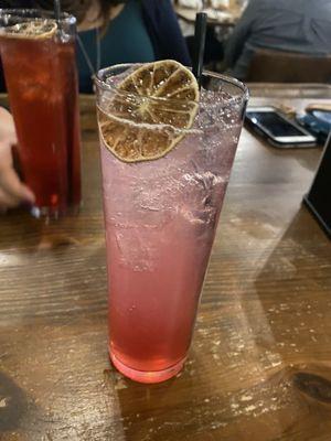 House made elderberry hibiscus-ginger w/ soarkling water