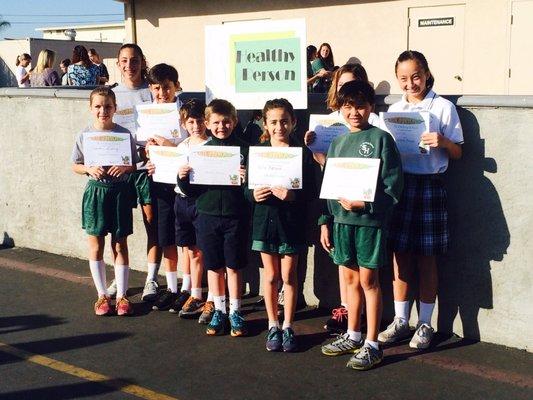 St. Hedwig school monthly awards