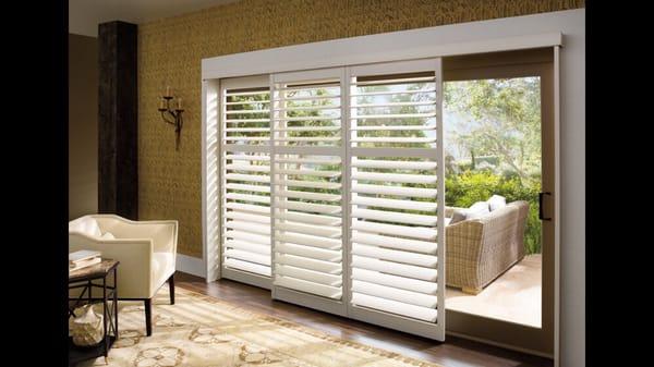 Open bypass Sliding Shutters.