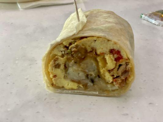 Chorizo burrito.