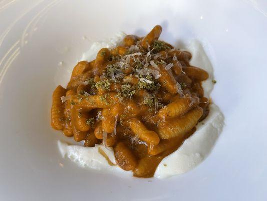 House Made Cavatelli at The Lounge at The Ritz-Carlton in San Francisco.