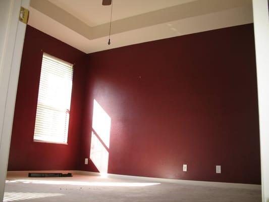 Tenant painted a rental master bedroom RED!