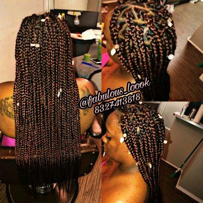 Large triangular box braid