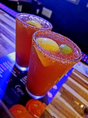 Michelada Cocktail /w Modelo here at Capri Bar & Grill. Cheers to everyone! Let's go!!