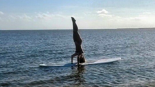 Yoga on SUP.