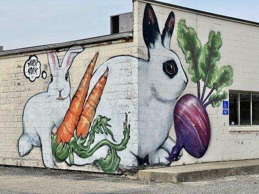 Rabbits mural