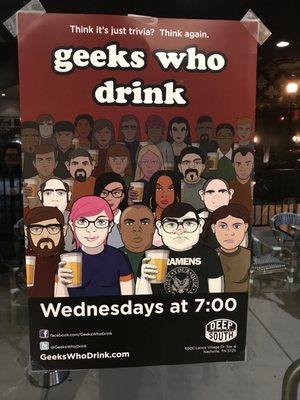 Geeks who drink! What! It's like they know me!