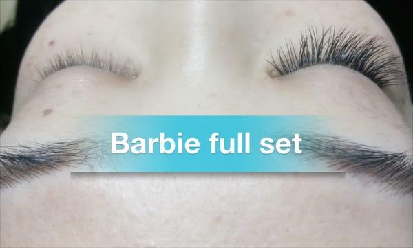 no lashes to full barbie lashes!