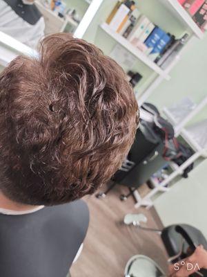 Men's perm and color