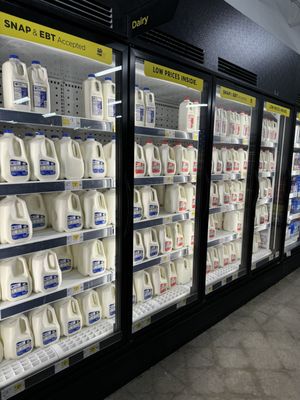 Nice stocking job in milk section!